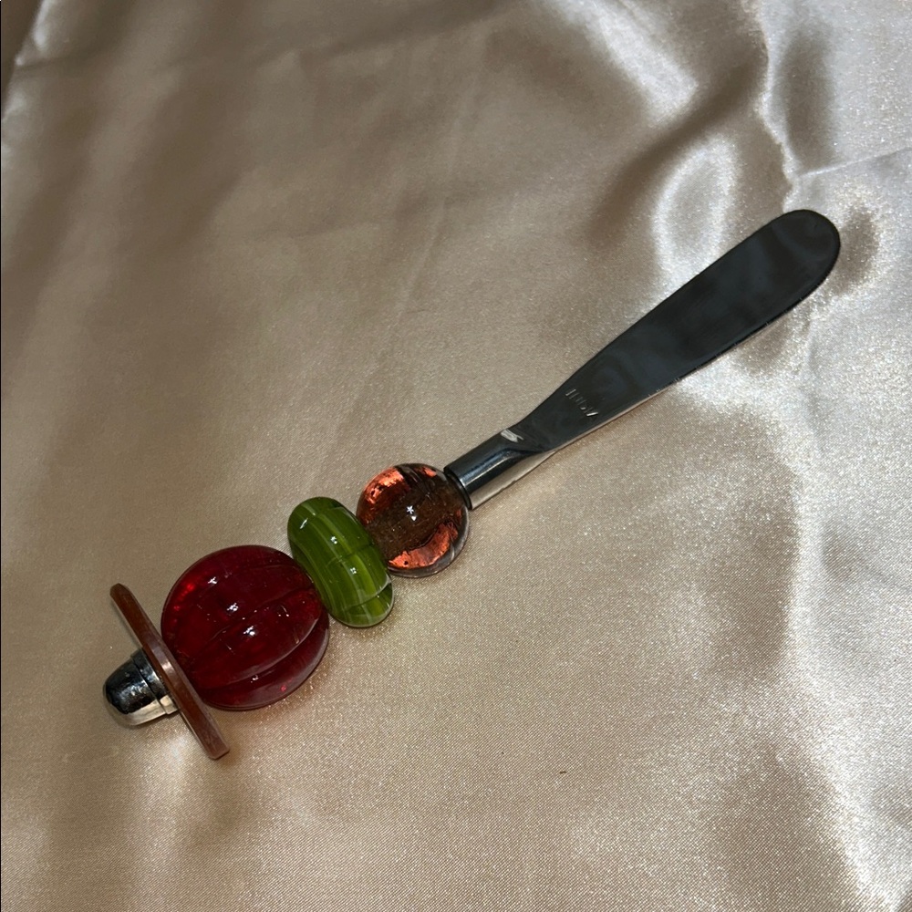 Colorful Beaded Cheese Spreader